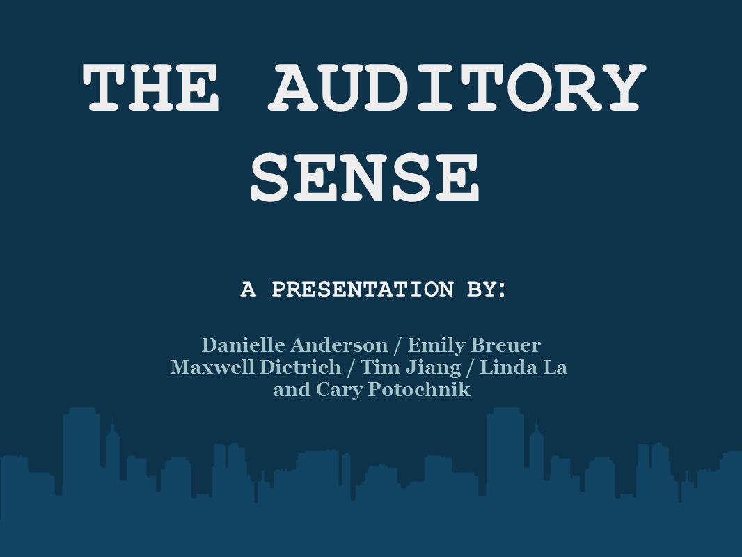 the auditory sense Hearing is made possible through physical movement, rather than chemical reactions learn about hearing and see diagrams explaining the hearing process. the auditory sense Hearing is made possible through physical movement, rather than chemical reactions learn about hearing and see diagrams explaining the hearing process.
