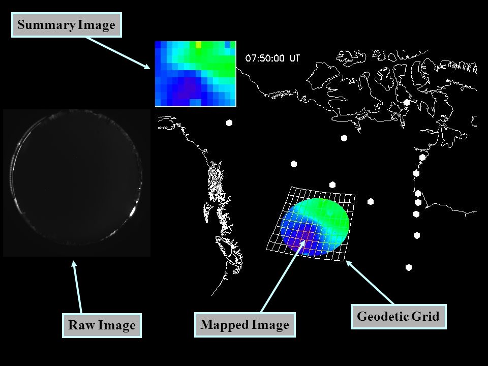 Raw Image Mapped Image Summary Image Geodetic Grid