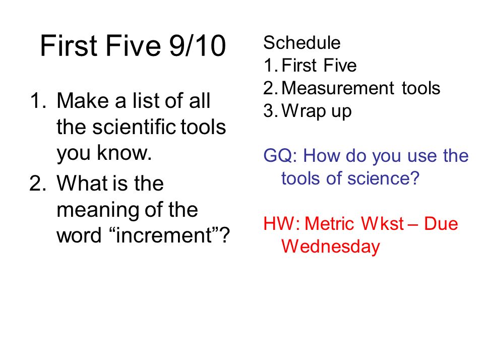 science tools list