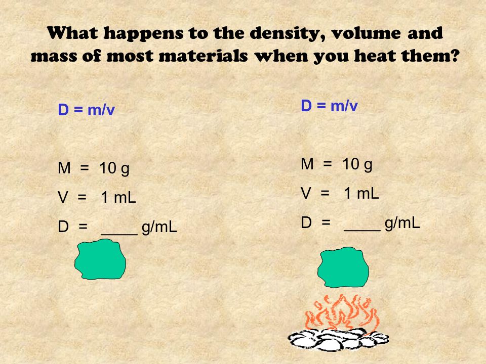 Answer: The density does not change !!.