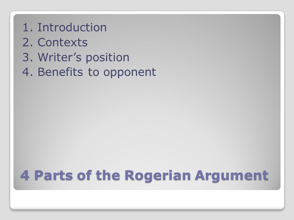 Rogerian essay sample