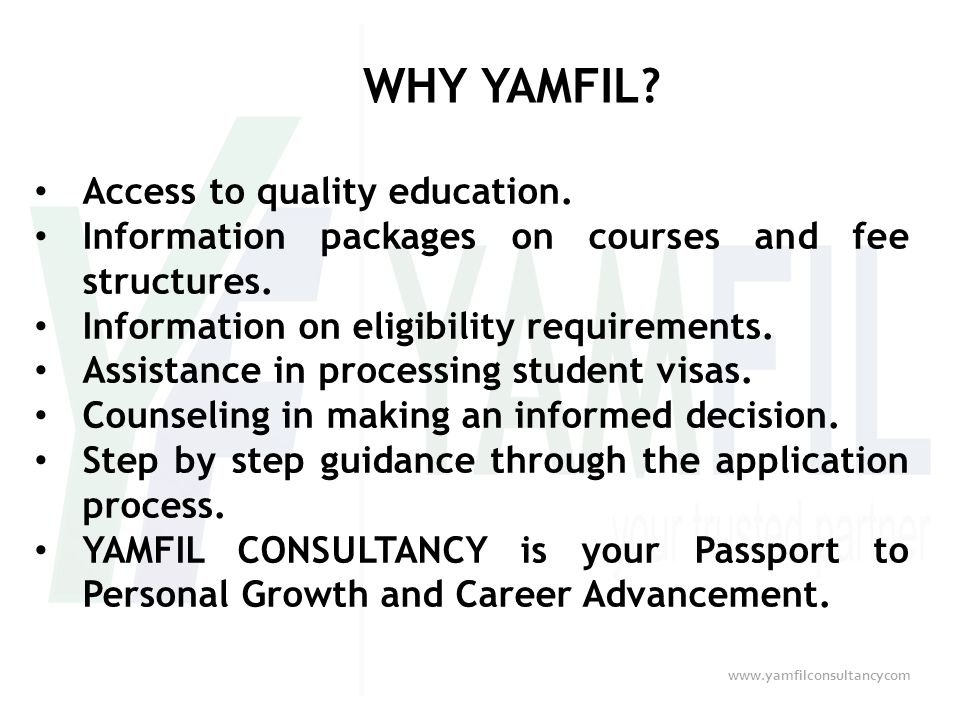 WHY YAMFIL. Access to quality education.