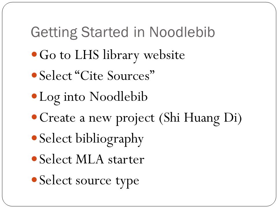 how to creat a works cited page