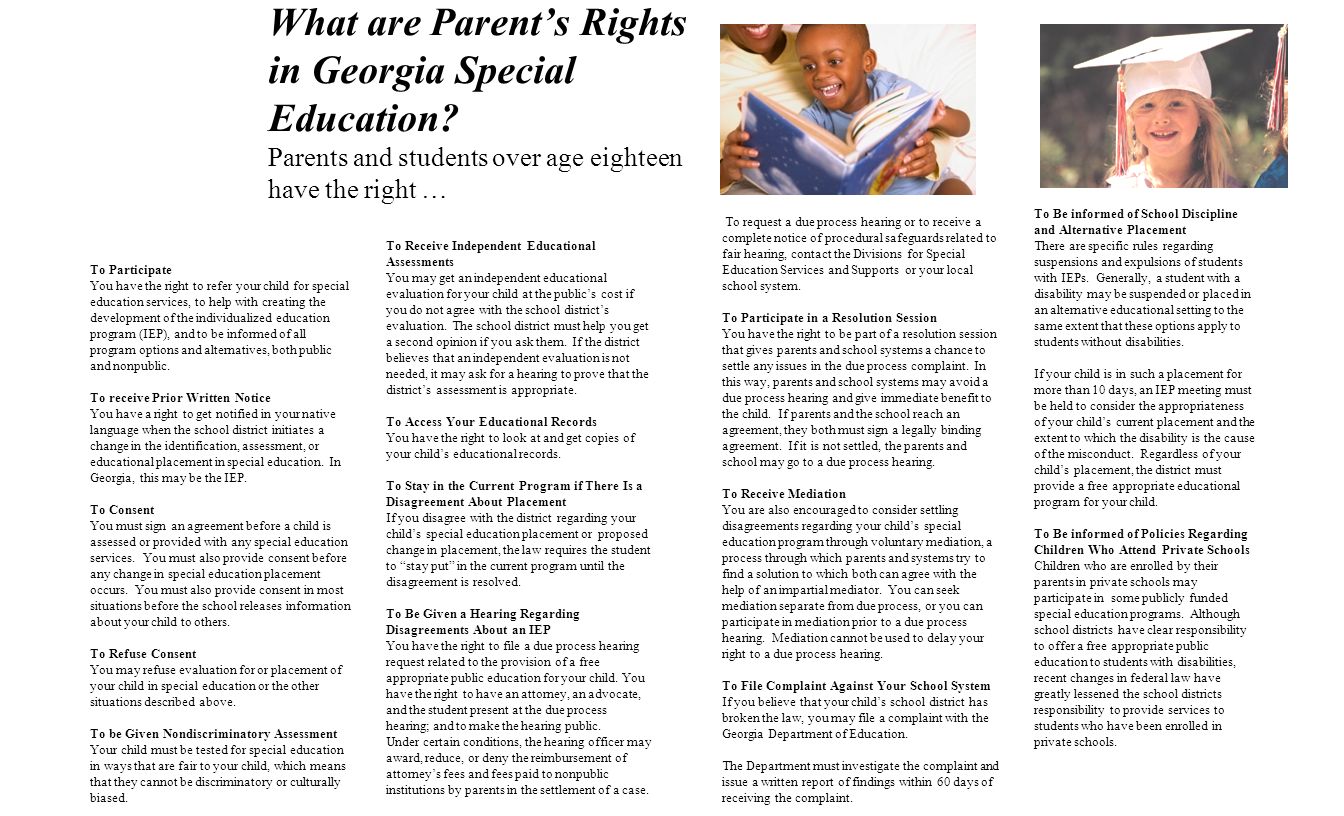 What are Parent’s Rights in Georgia Special Education.