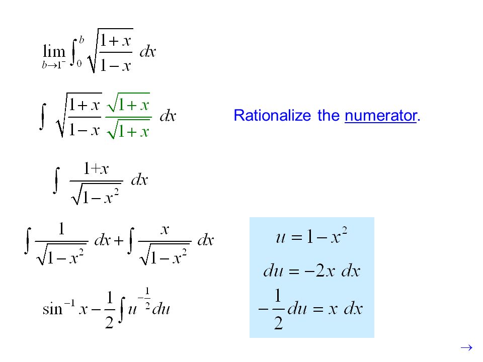 Rationalize the numerator.