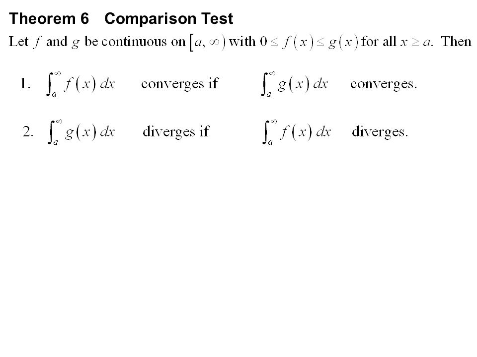 Theorem 6Comparison Test