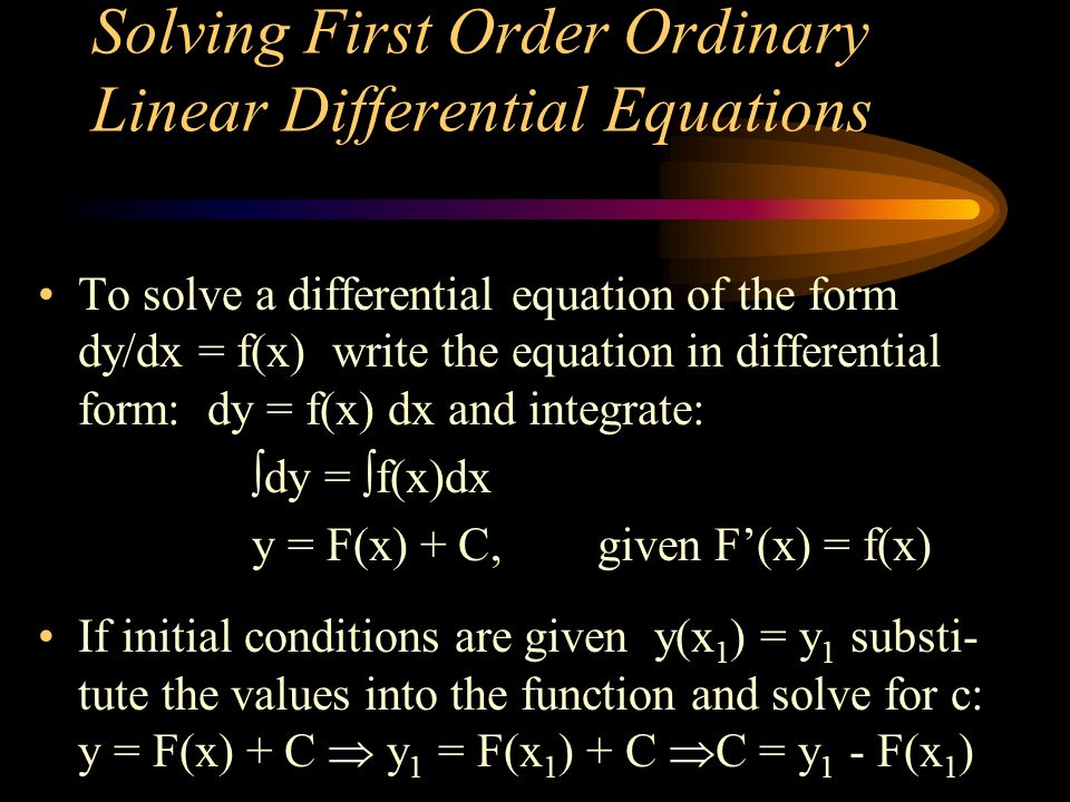 Using the differential with the antiderivative.