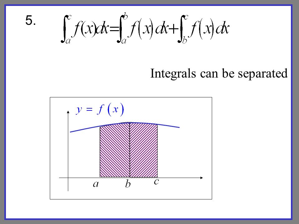 5. Integrals can be separated
