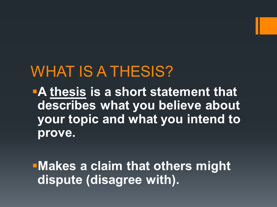 what is a thesis statment The thesis statement is that sentence or two in your text that contains the focus of your essay and tells your reader what the essay is going to be about although it is certainly possible to write a good essay without a thesis statement (many narrative essays, for example, contain only an implied thesis statement), the lack of a thesis. what is a thesis statment The thesis statement is that sentence or two in your text that contains the focus of your essay and tells your reader what the essay is going to be about although it is certainly possible to write a good essay without a thesis statement (many narrative essays, for example, contain only an implied thesis statement), the lack of a thesis.