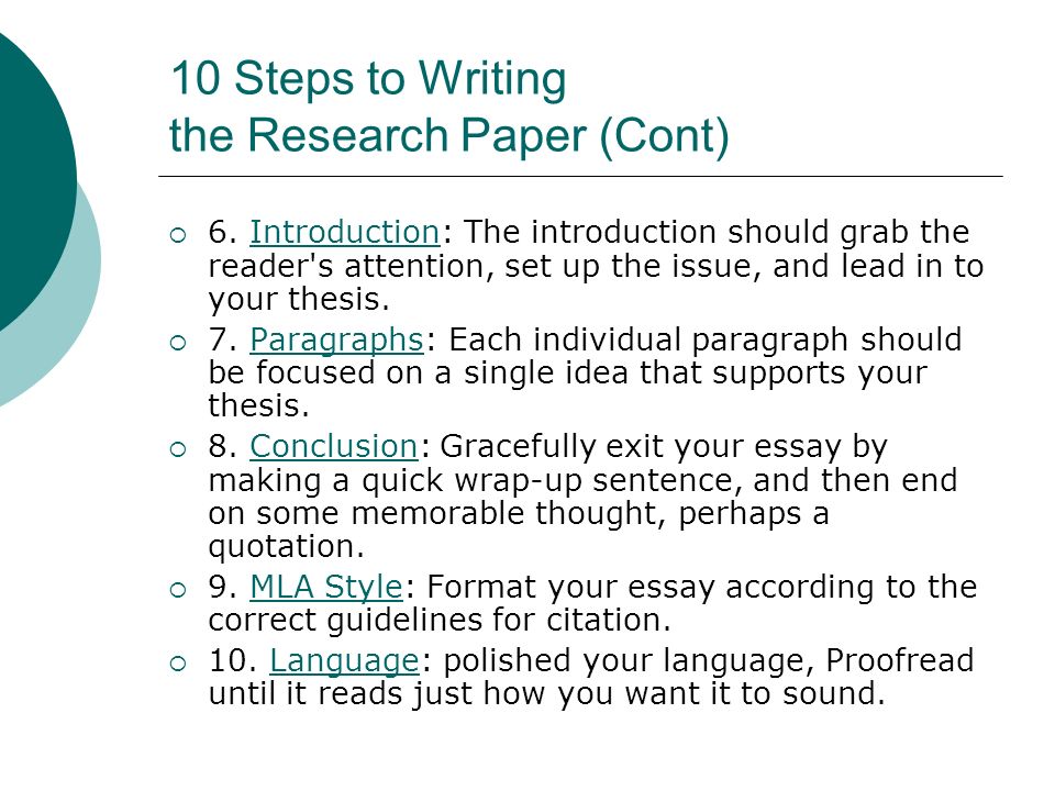 What to write in a introduction on a research paper