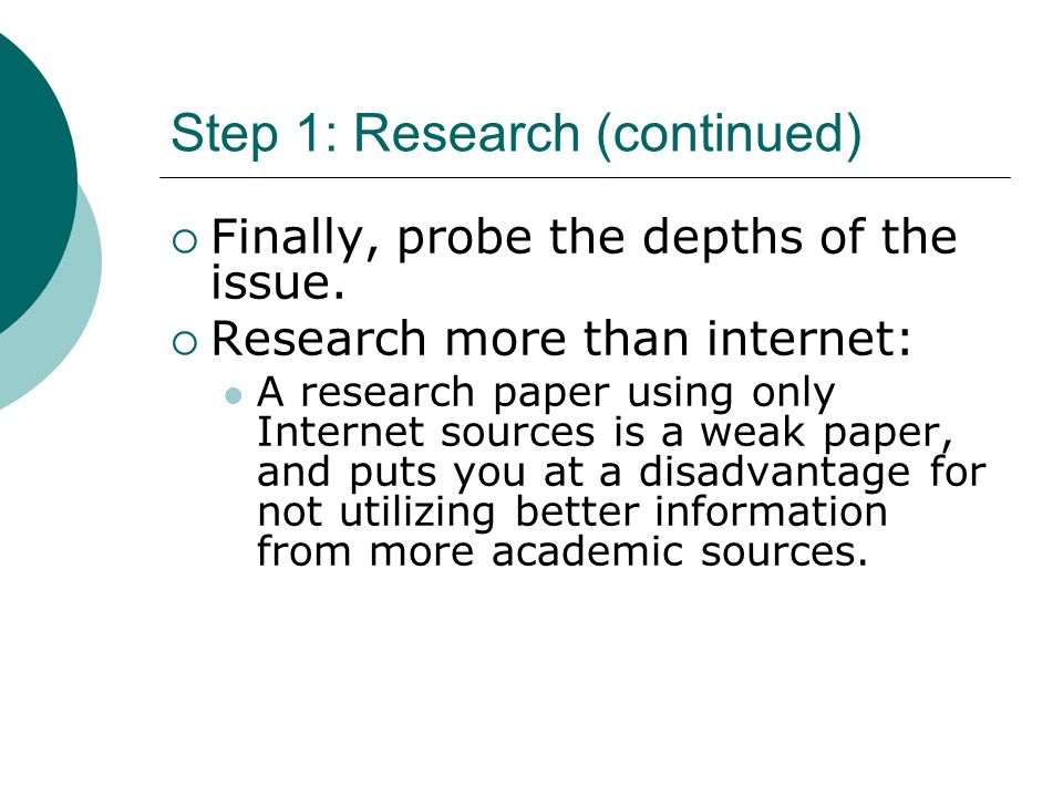 Steps for writing a college research paper
