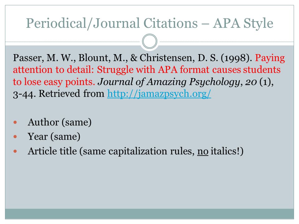 research lab english language program reference lists apa ppt apa format italics