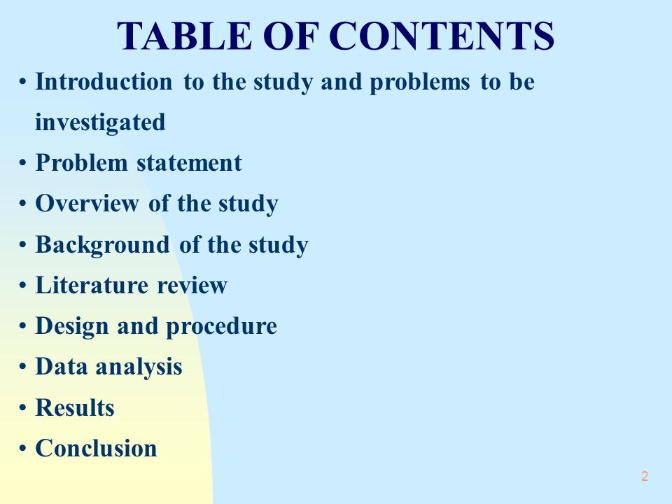 Dissertation Proposal Defense Outline