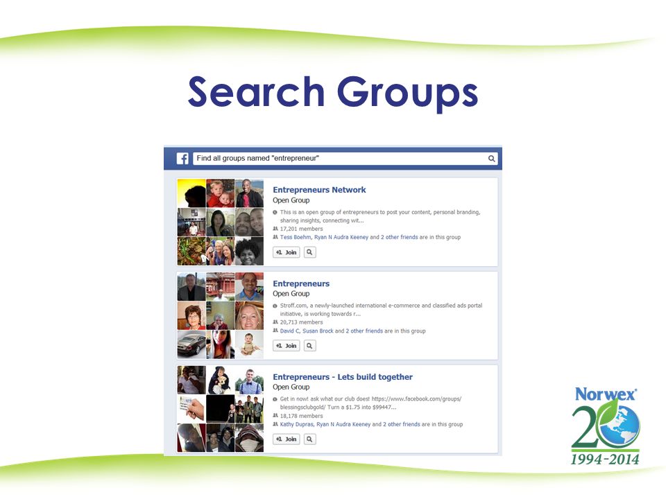 Search Groups