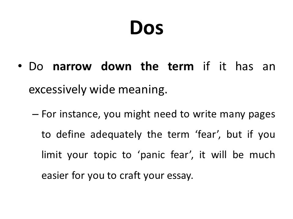 writing a definition essay examples