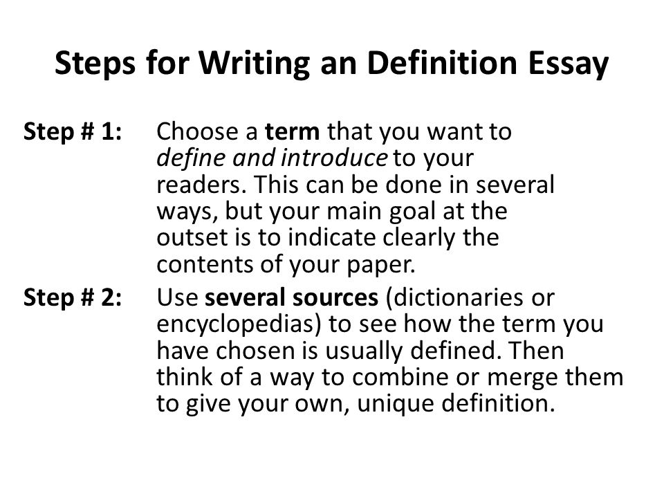 How do you define an essay