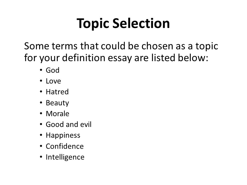 Evaluate Definition Essay