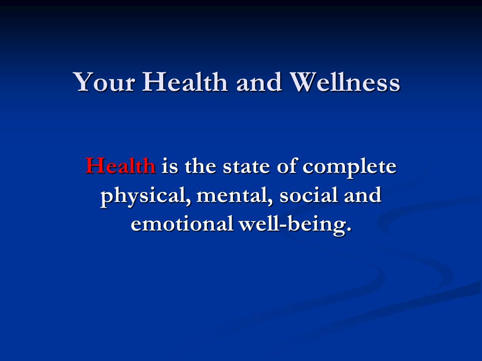 health and emotional well being