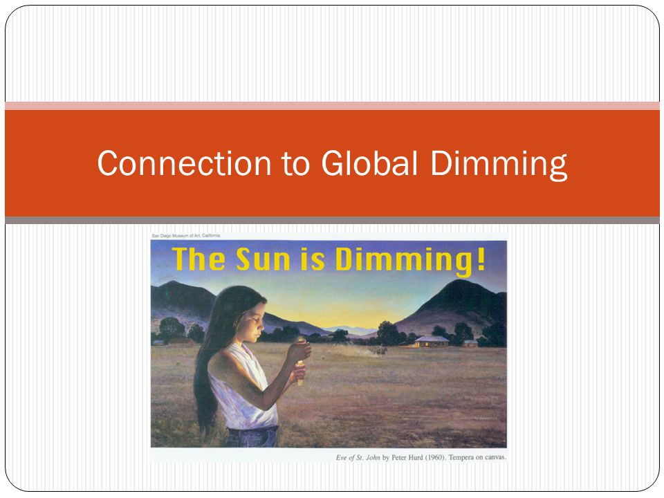 Connection to Global Dimming