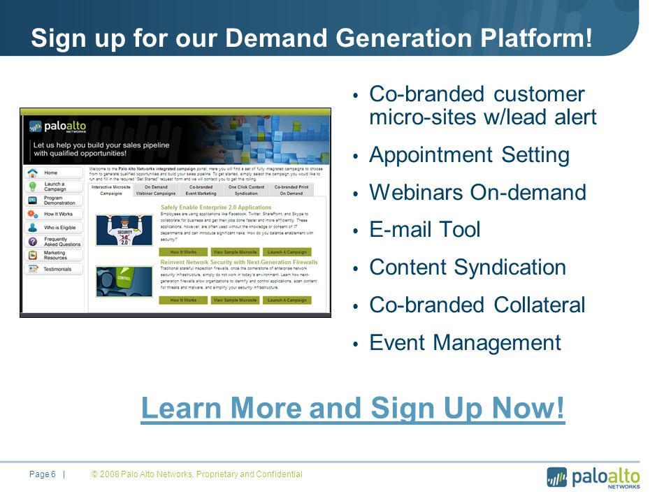 Sign up for our Demand Generation Platform.