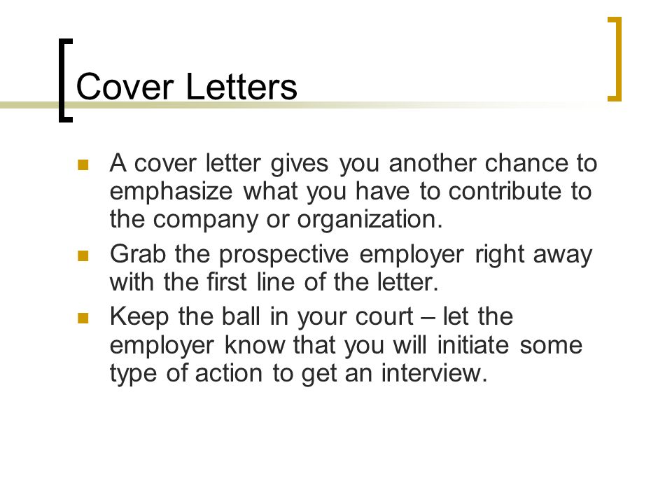 one page cover letters