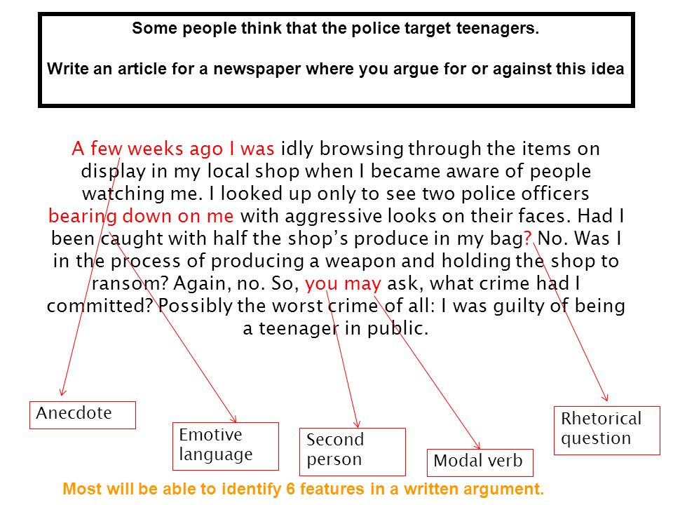 Some people think that the police target teenagers.