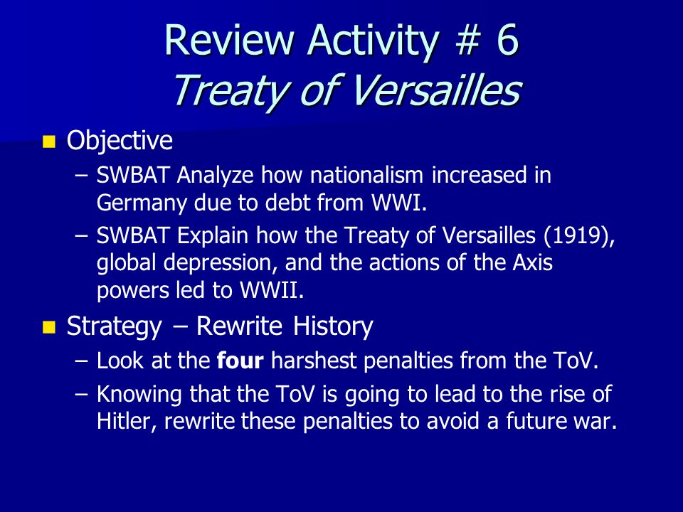 an analysis of treaty of versailles an analysis of treaty of versailles