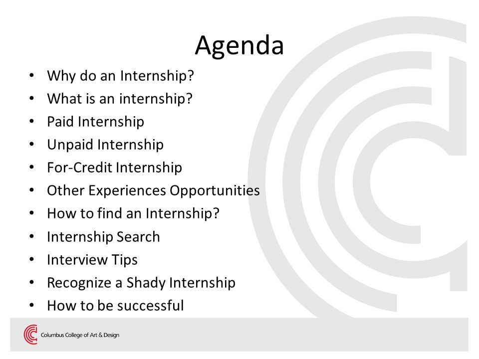 how to do internship
