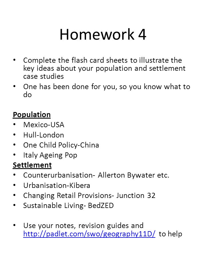Case Against Homework