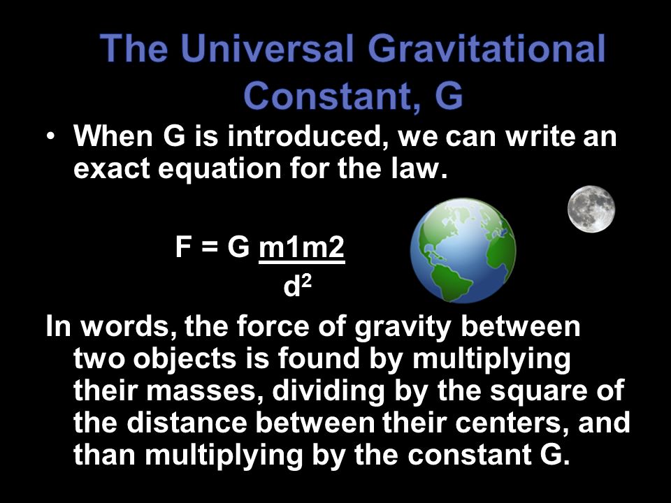 When G is introduced, we can write an exact equation for the law.
