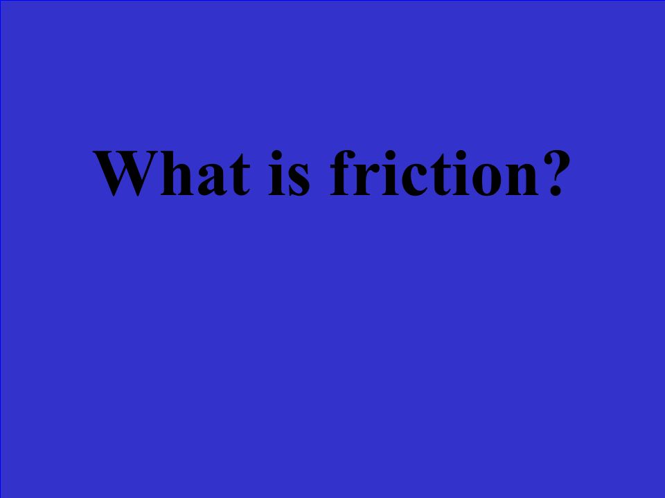 A force that opposes motion between two surfaces that are in contact with each other.