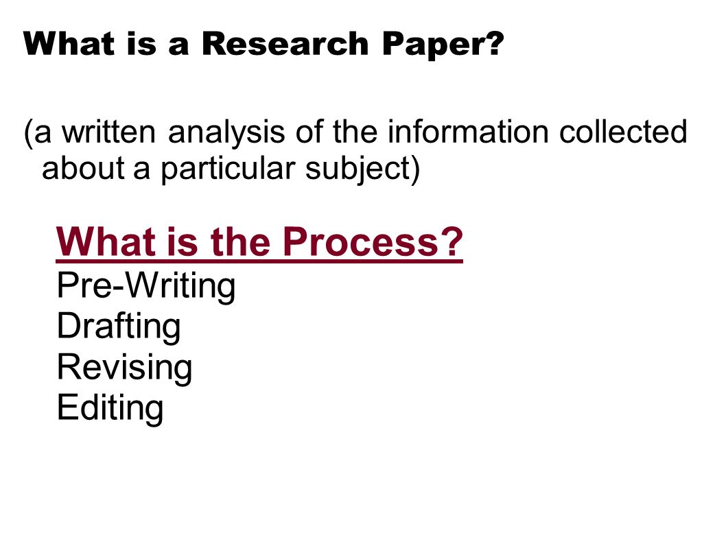 What is a Research Paper.
