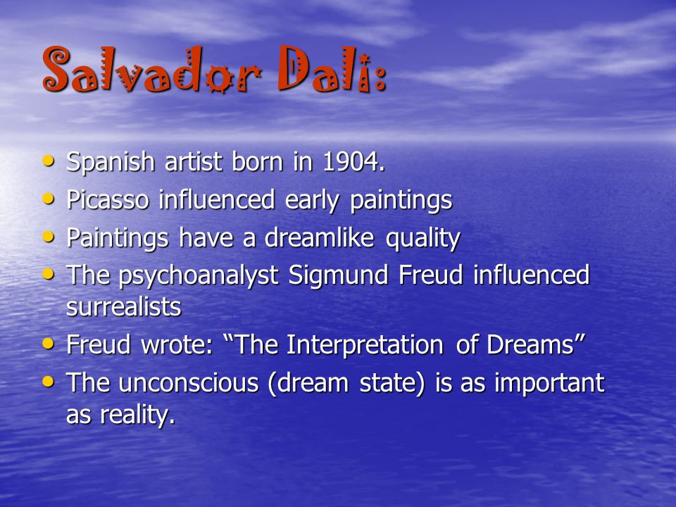 Salvador Dali: Spanish artist born in Spanish artist born in