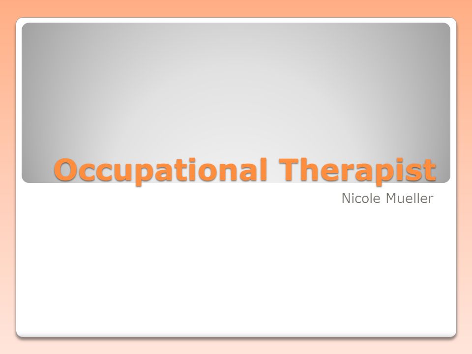 Occupational Therapist Nicole Mueller