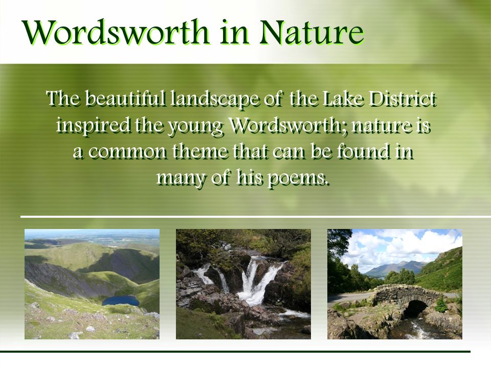 william wordsworth draws his inspiration from the beauty of nature Best poems and quotes from famous william wordsworth draws his inspiration from the beauty of nature poets the rift between wordsworth and shelley humboldt uses romanticism to help visualise his scientific vision of nature, wordsworth uses. william wordsworth draws his inspiration from the beauty of nature Best poems and quotes from famous william wordsworth draws his inspiration from the beauty of nature poets the rift between wordsworth and shelley humboldt uses romanticism to help visualise his scientific vision of nature, wordsworth uses.