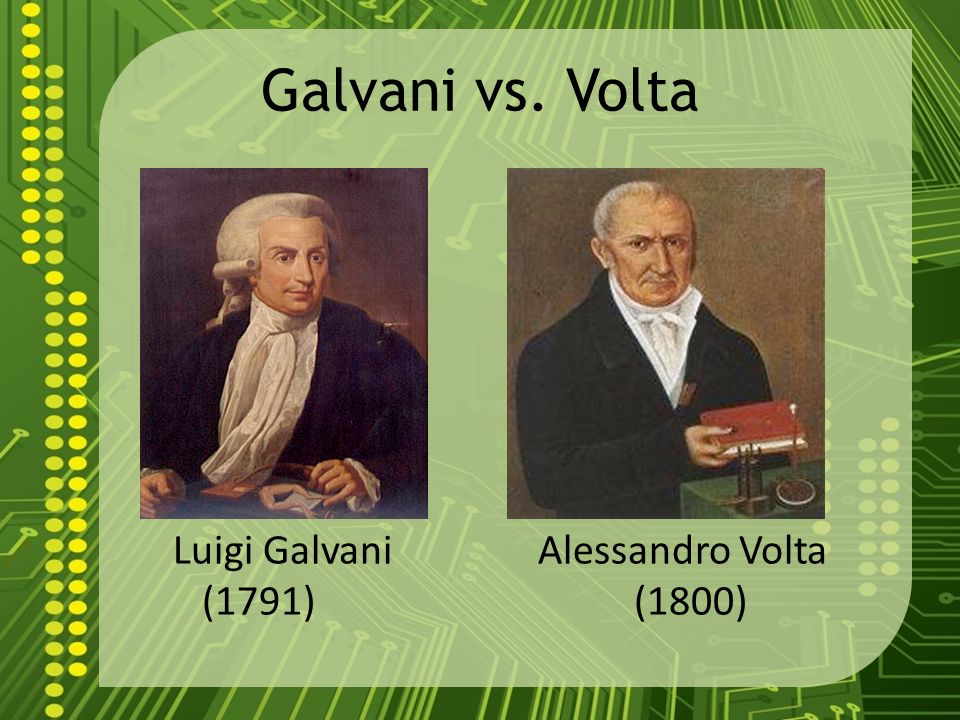 Galvani vs Volta