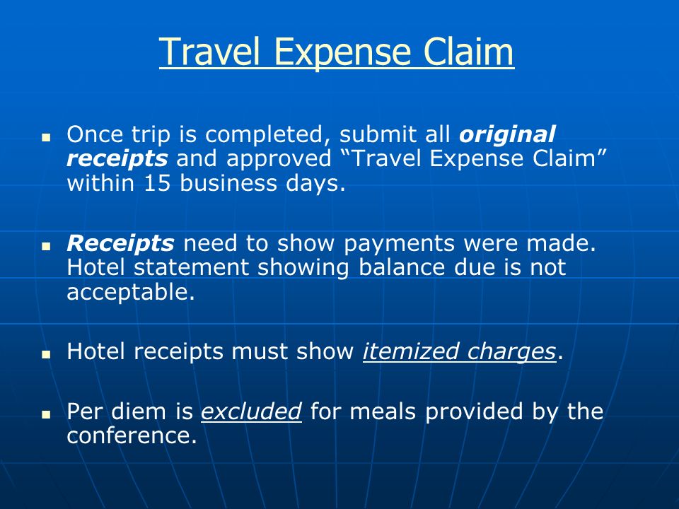 travel expenses claim form