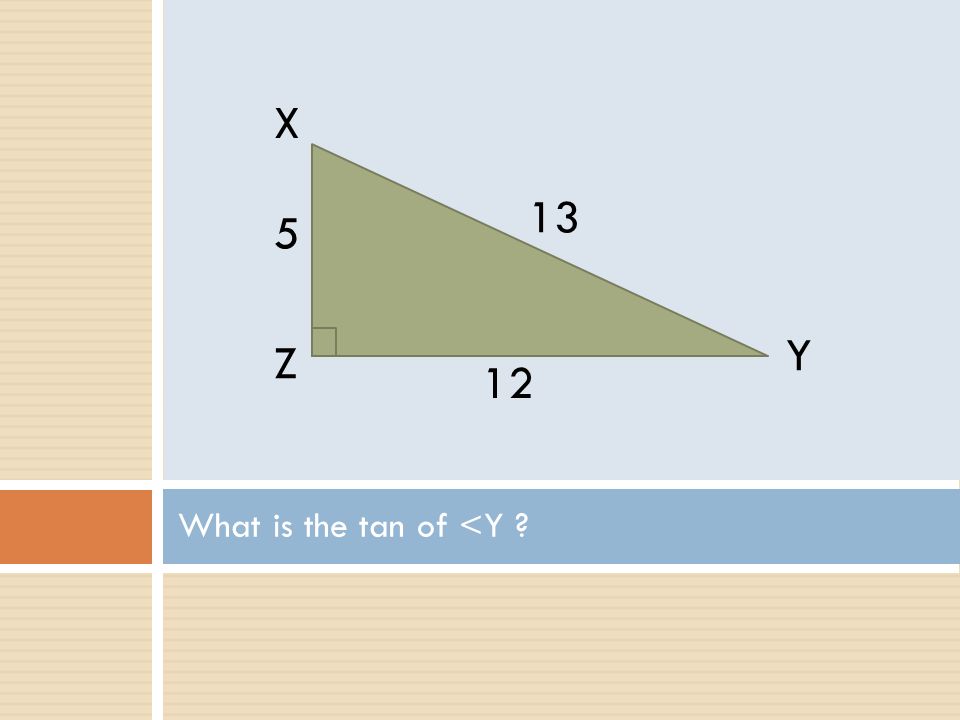 What is the tan of <Y Y X Z