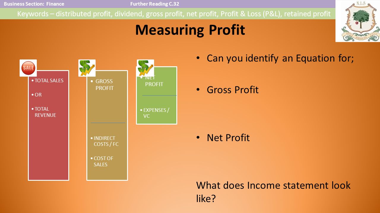 how to measure profit and to How do i calculate the profit percent i made on that transaction thanks hi allison to interpret a statement about percent you need to ask percent of what. how to measure profit and to How do i calculate the profit percent i made on that transaction thanks hi allison to interpret a statement about percent you need to ask percent of what.