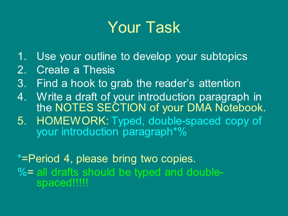 Hook For A Research Paper