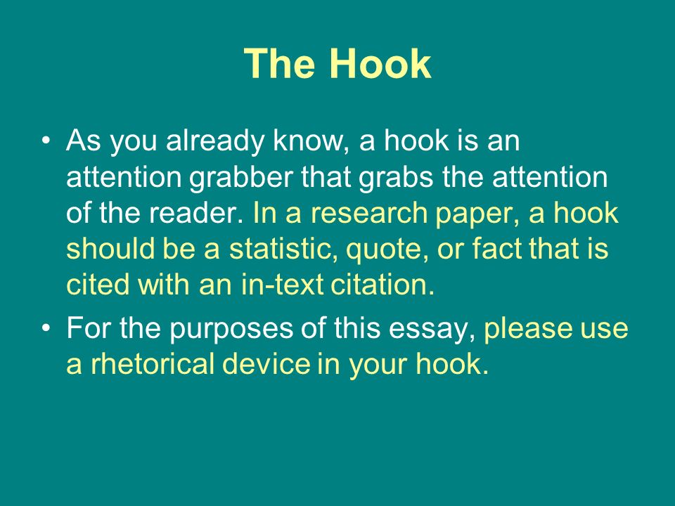 Hook For A Research Paper