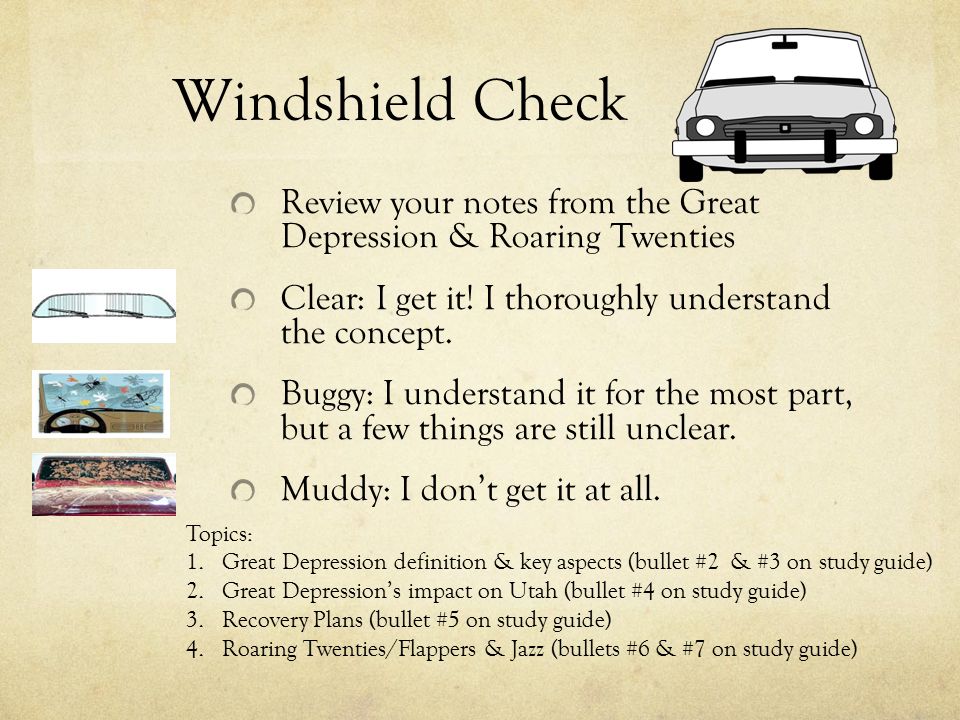 Great Depression Essay Topics