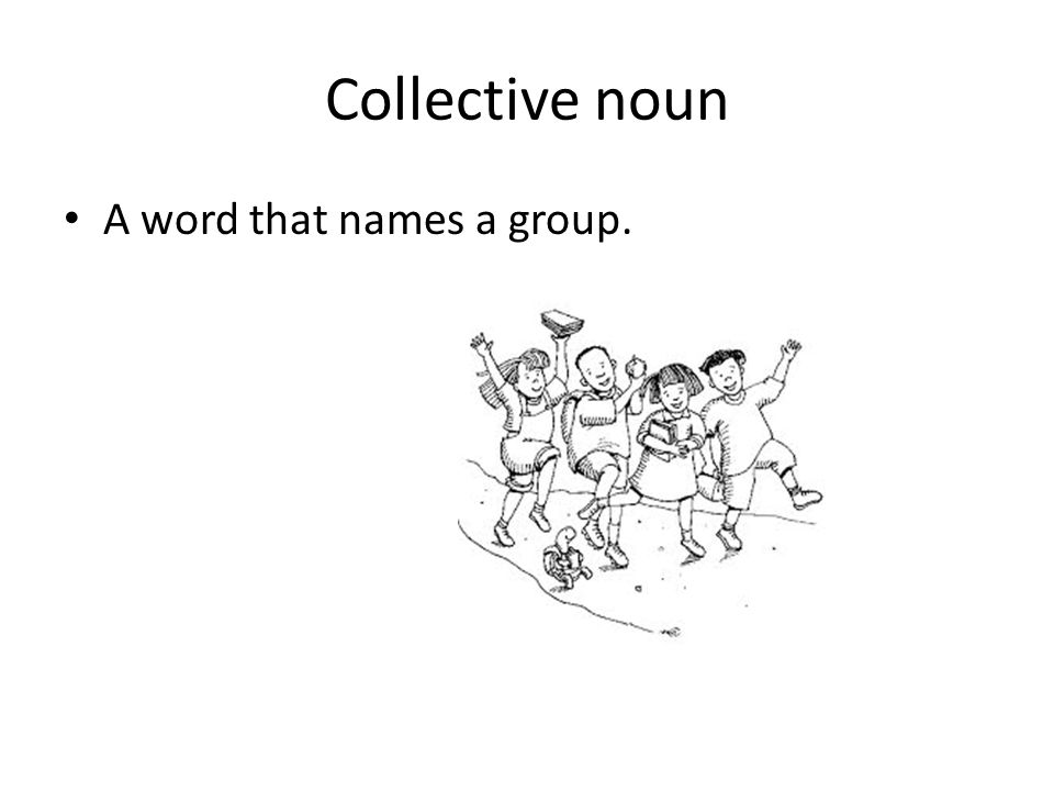 Collective noun A word that names a group.