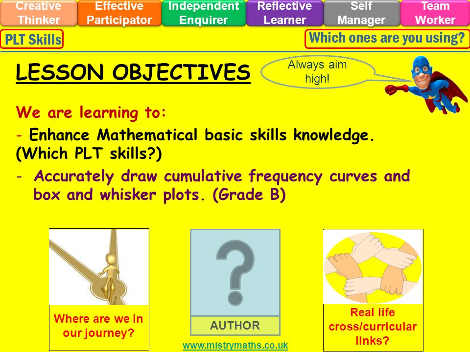 We are learning to: - Enhance Mathematical basic skills knowledge.