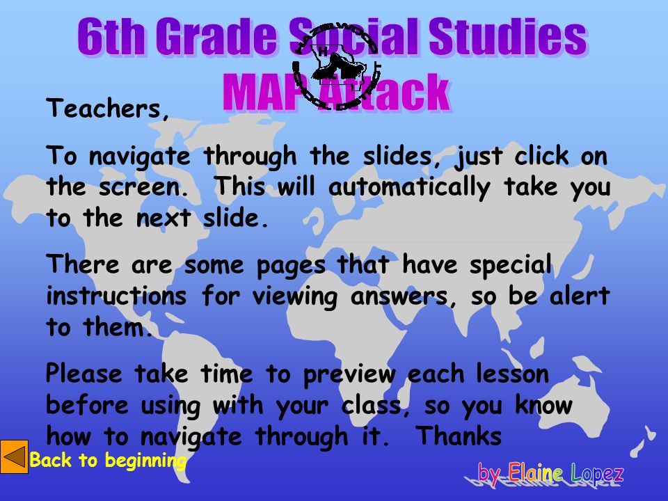 Teachers, To navigate through the slides, just click on the screen.