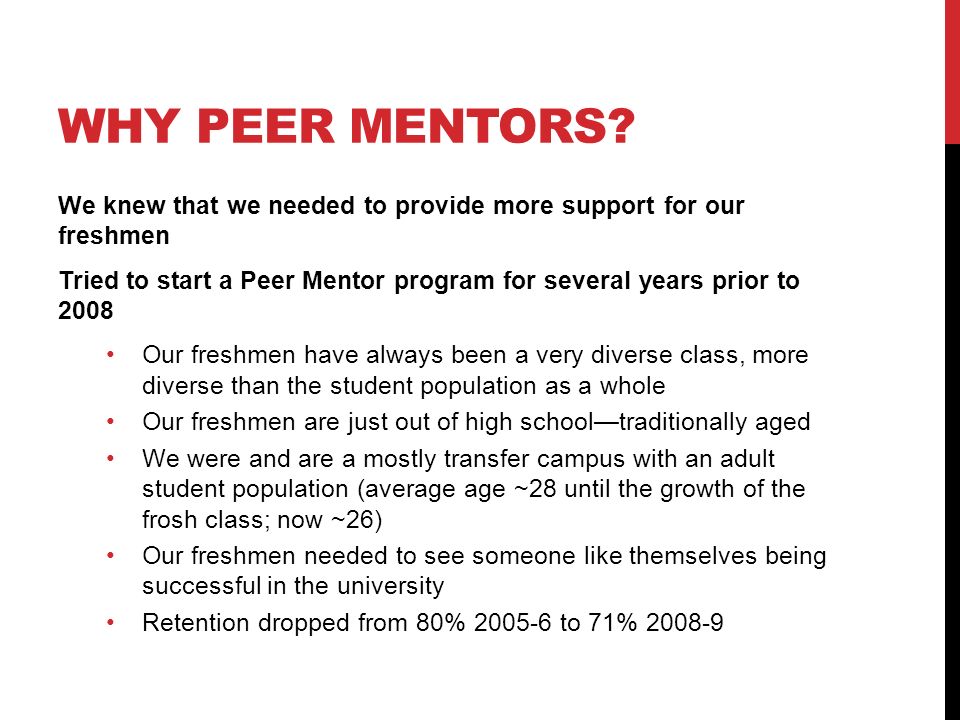 High School Freshman Mentoring Program