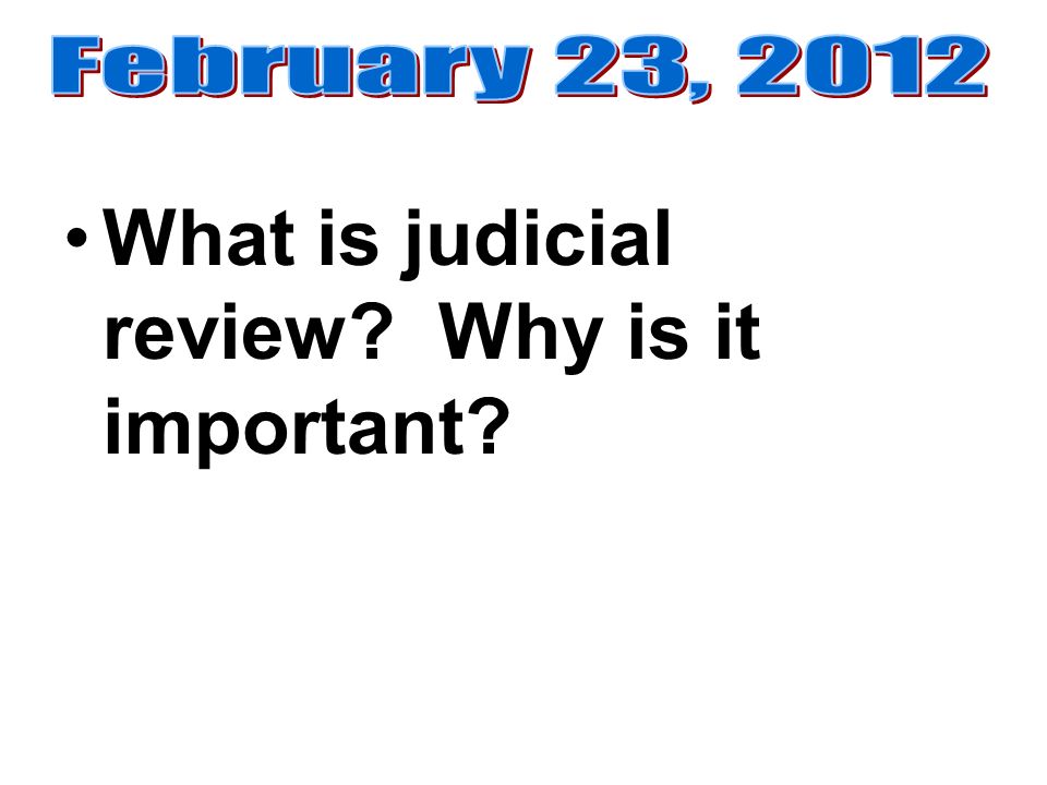 What is judicial review Why is it important