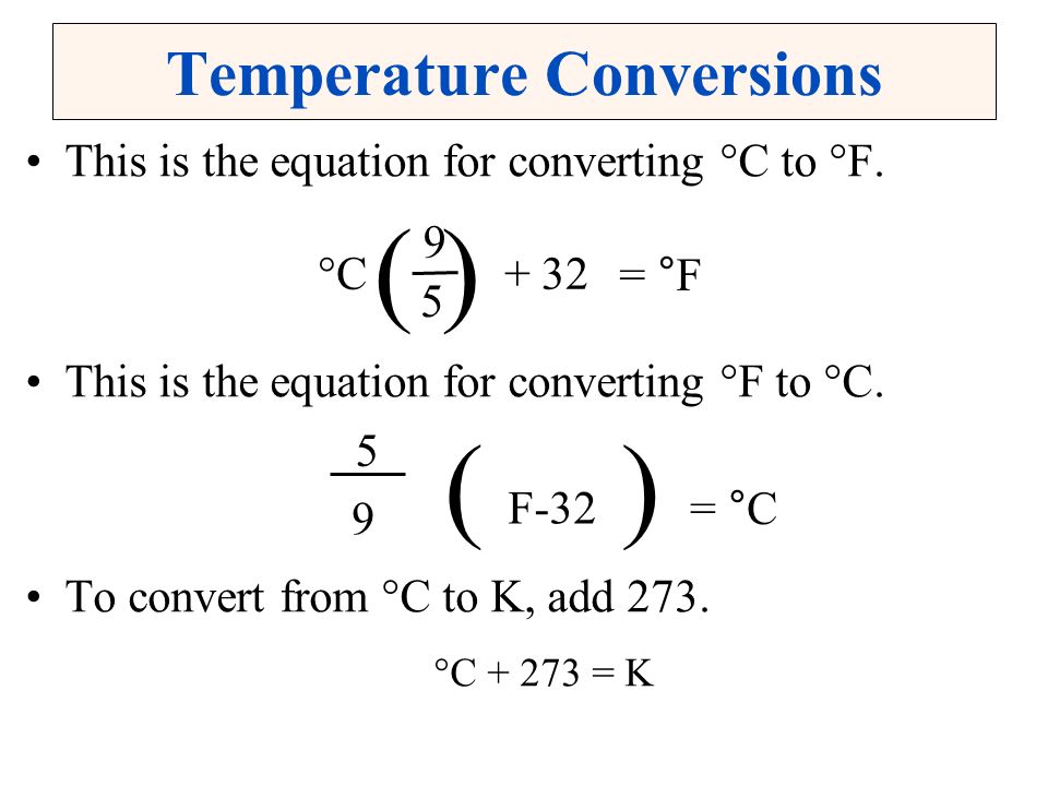 Conversion Equation For Fahrenheit To Celsius Talkchannels Vocabulary Conversion Factor A Ratio Of Equivalent Measurements