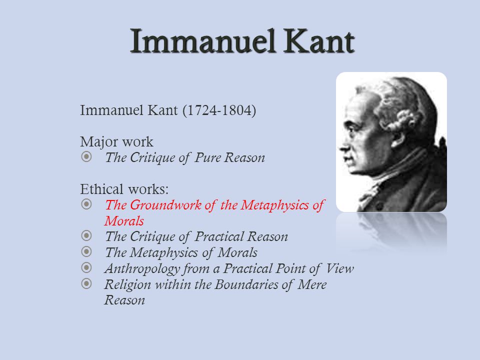 Immanuel kant foundations of the metaphysics of morals thesis