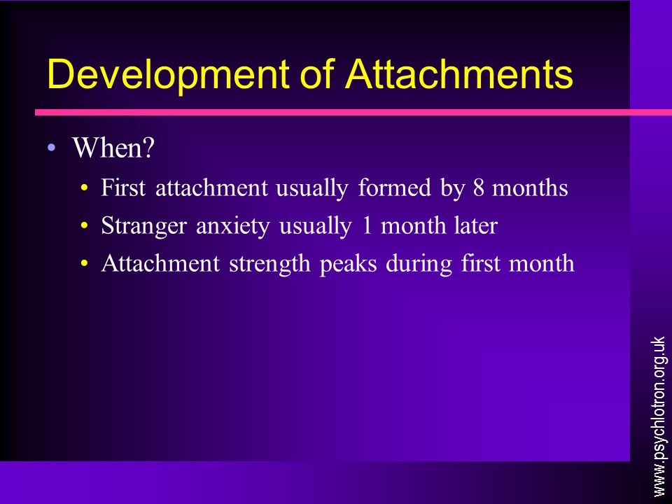 Development of Attachments When.